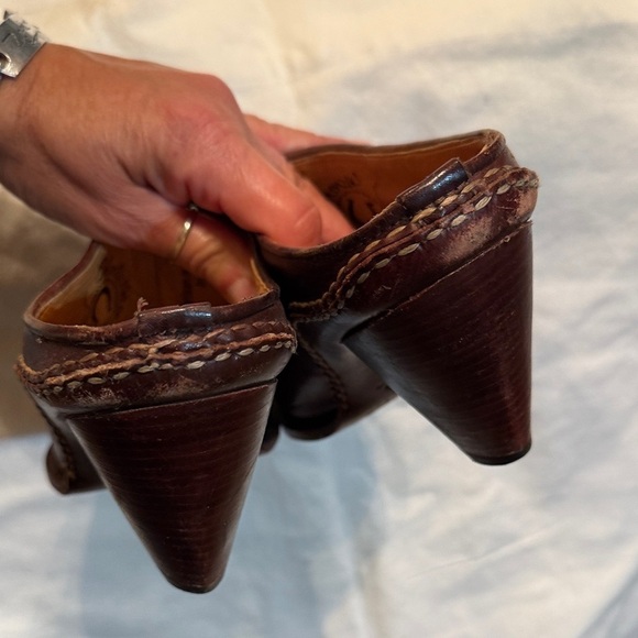 Women's Brown Leather Mules - Picture 9 of 11